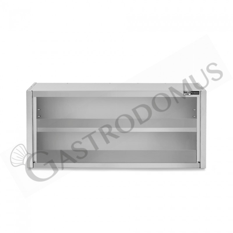 Armario de pared de acero inoxidable con 1 estante, L 1700 mm x P 400 mm x A 660 mm