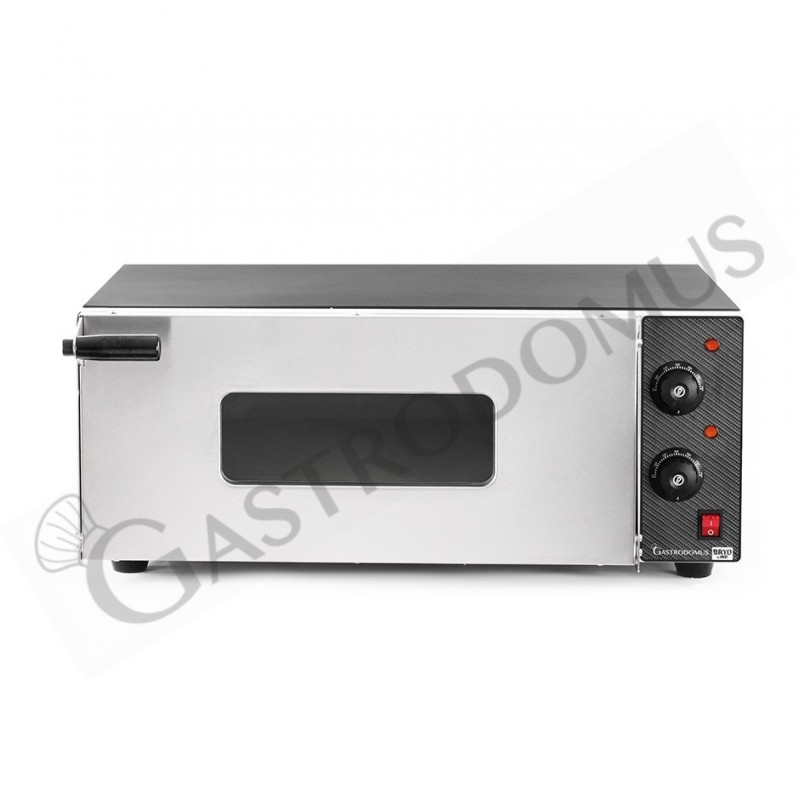 Horno eléctrico para 1 pizza de 450 mm de diámetro, equipado con 1 cámara controlada mecánicamente