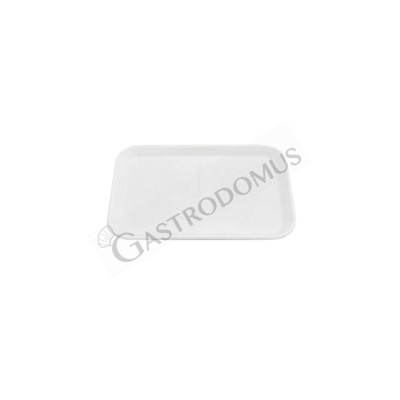 Bandeja anti-absorbente de SAN para alimentos dimensiones L 420 mm x P 300 mm x H 12 mm. Color blanco