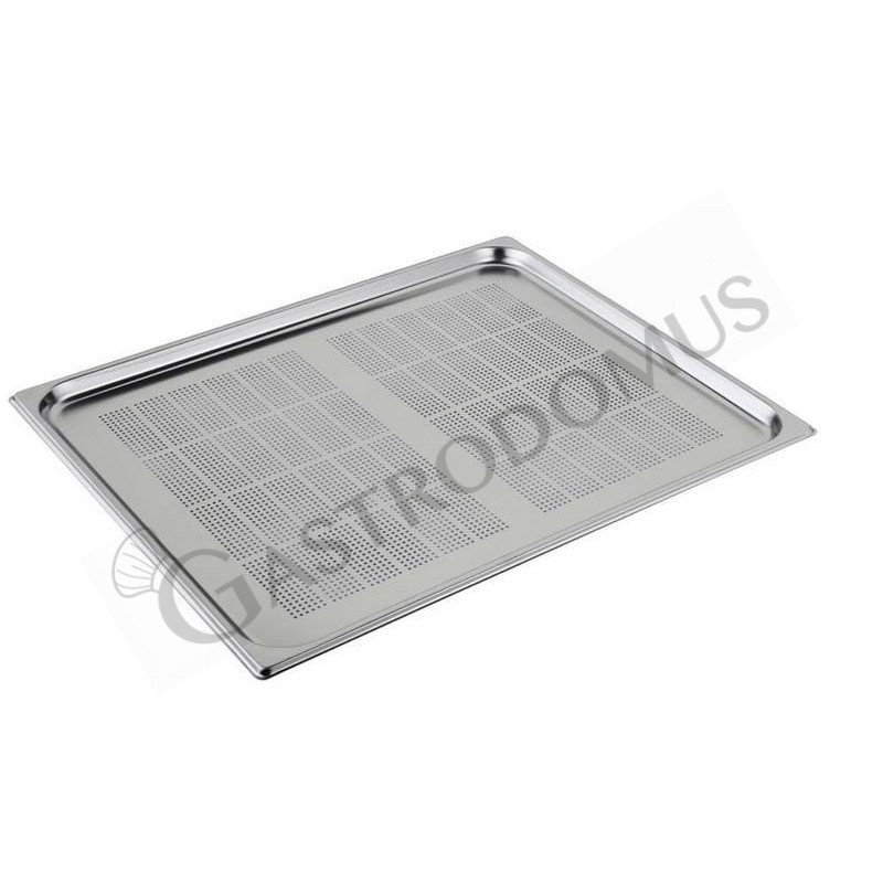 Cubeta perforada de acero inox GN 2/1 L 650 mm x P 530 mm x H 20 mm