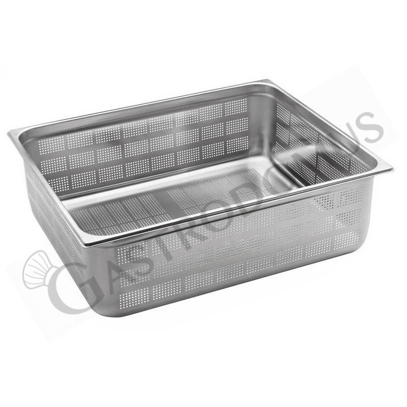 Cubeta perforada de acero inox GN 2/1 L 650 mm x P 530 mm x H 200 mm