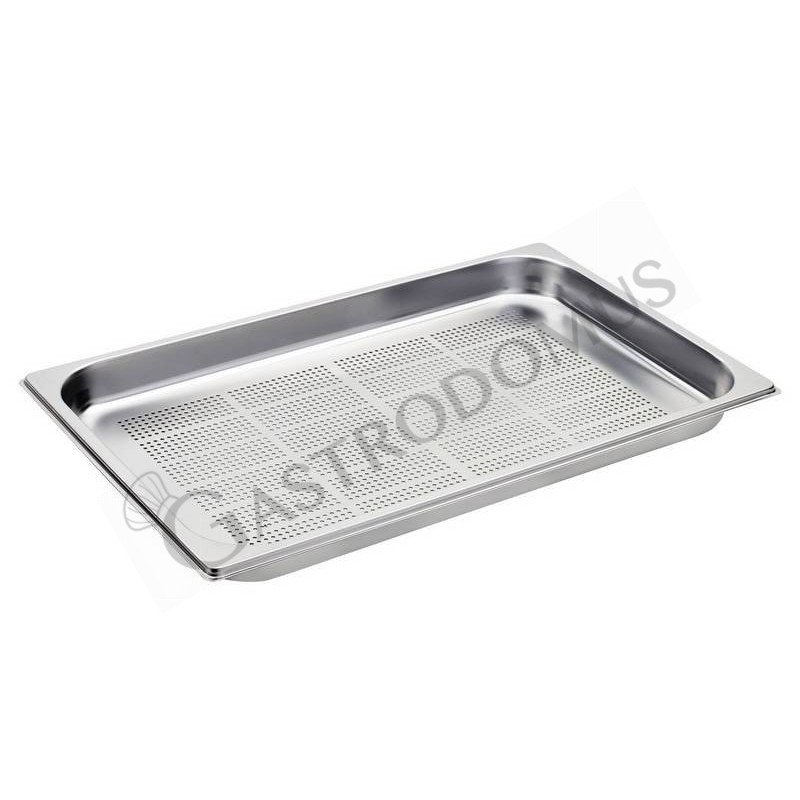 Cubeta perforada de acero inox GN 1/1 L 530 mm x P 325 mm x H 40 mm