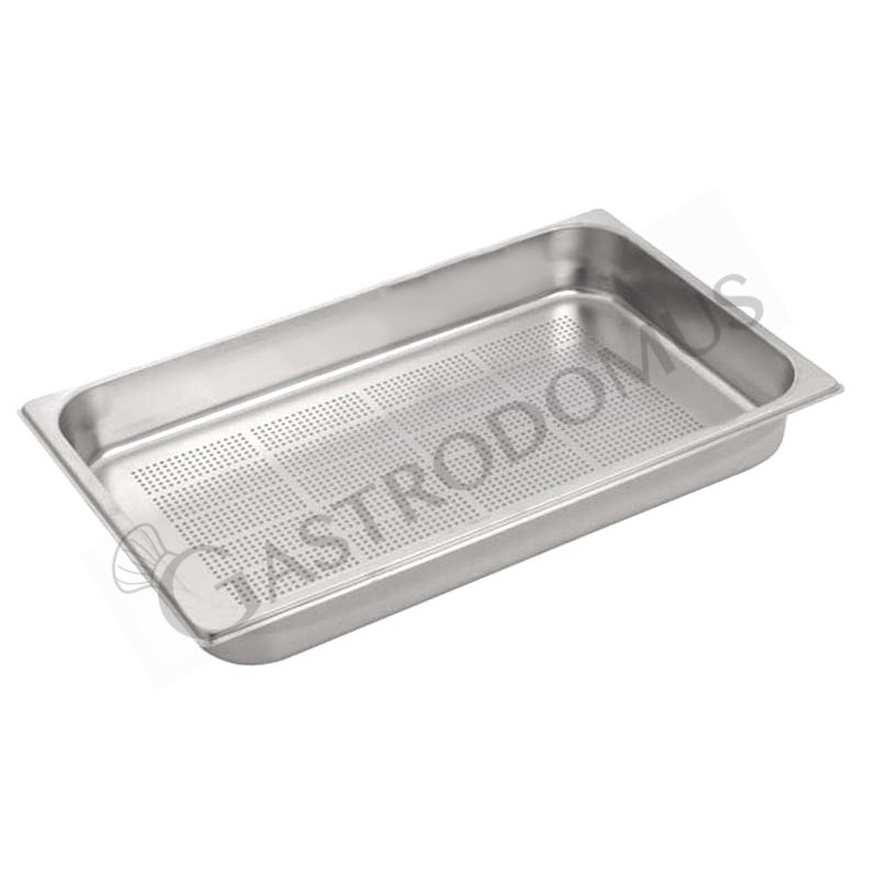 Cubeta perforada de acero inox GN 1/1 L 530 mm x P 325 mm x H 65 mm