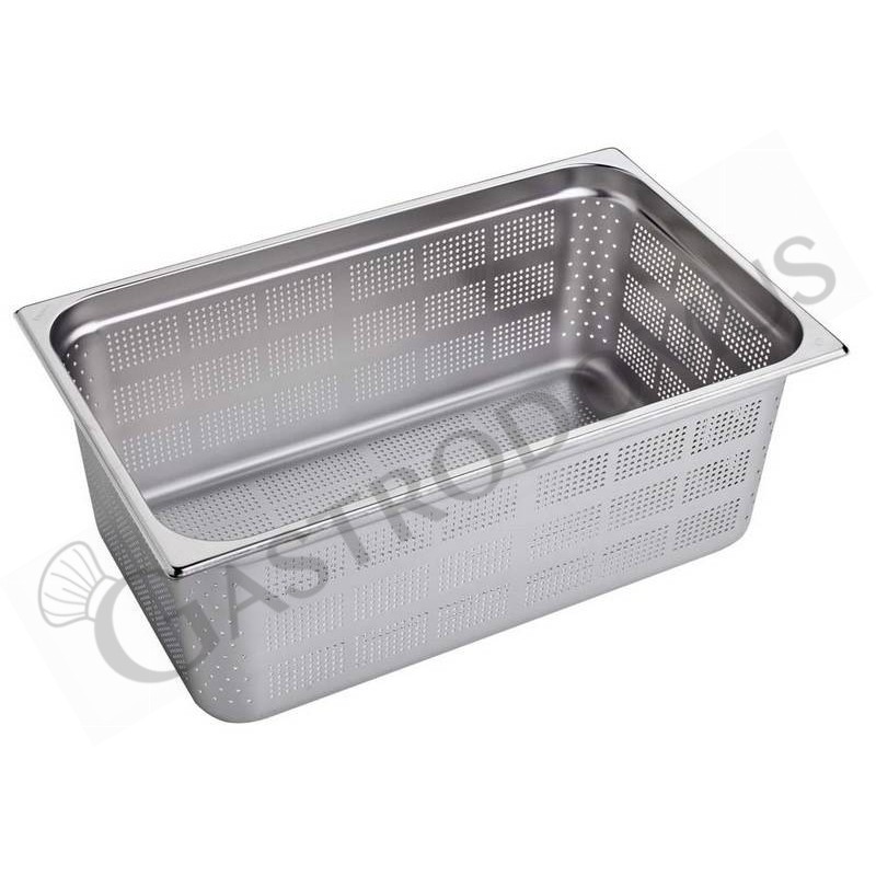 Cubeta perforada de acero inox GN 1/1 L 530 mm x P 325 mm x H 200 mm