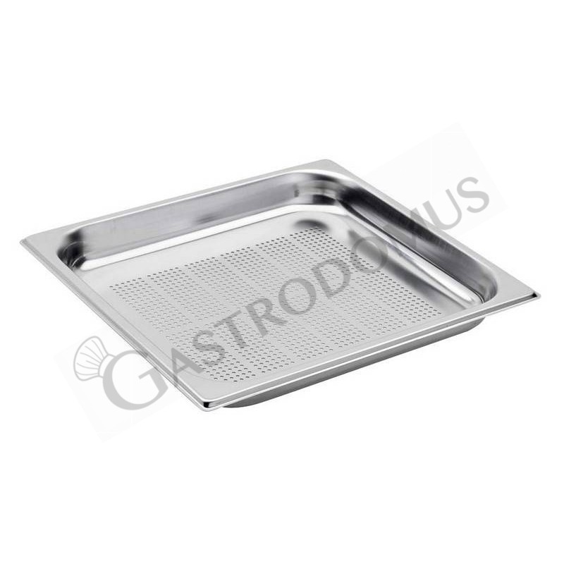 Cubeta perforada de acero inox GN 2/3 L 353 mm x P 325 mm x H 65 mm