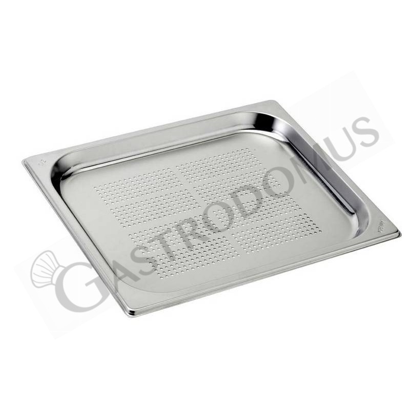 Cubeta perforada de acero inox GN1/2 L 325 mm x P 265 mm x H 20 mm