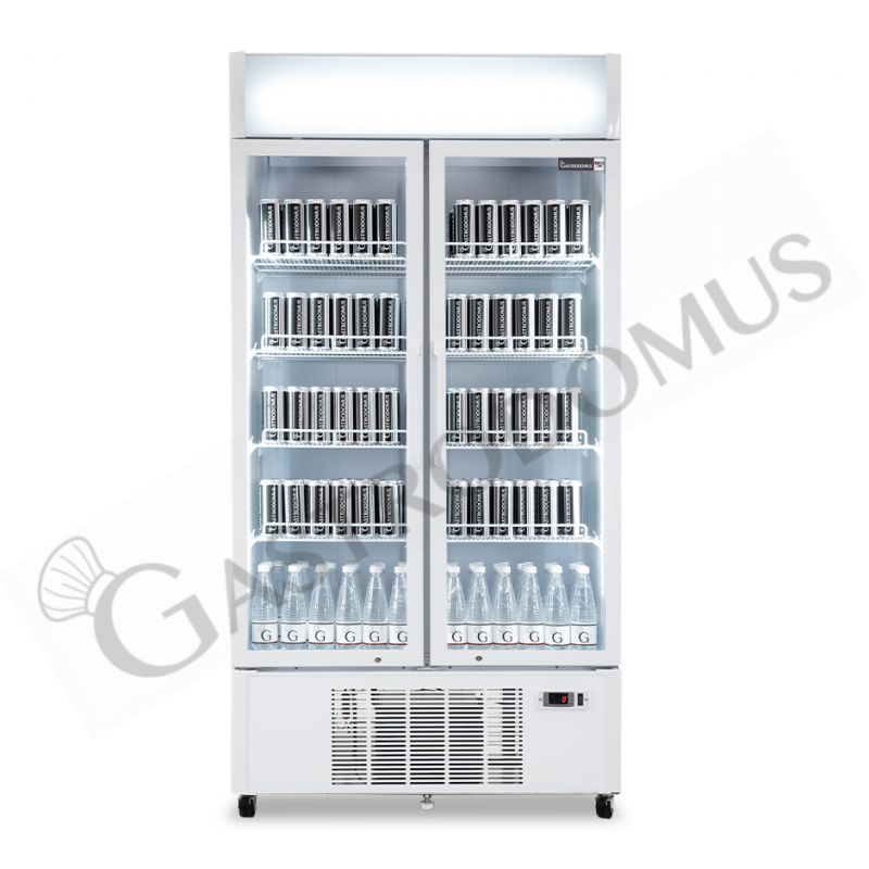 Frigo bebidas ventilado con 2 puertas con luminoso 736 LT 2°C/+8°C color blanco