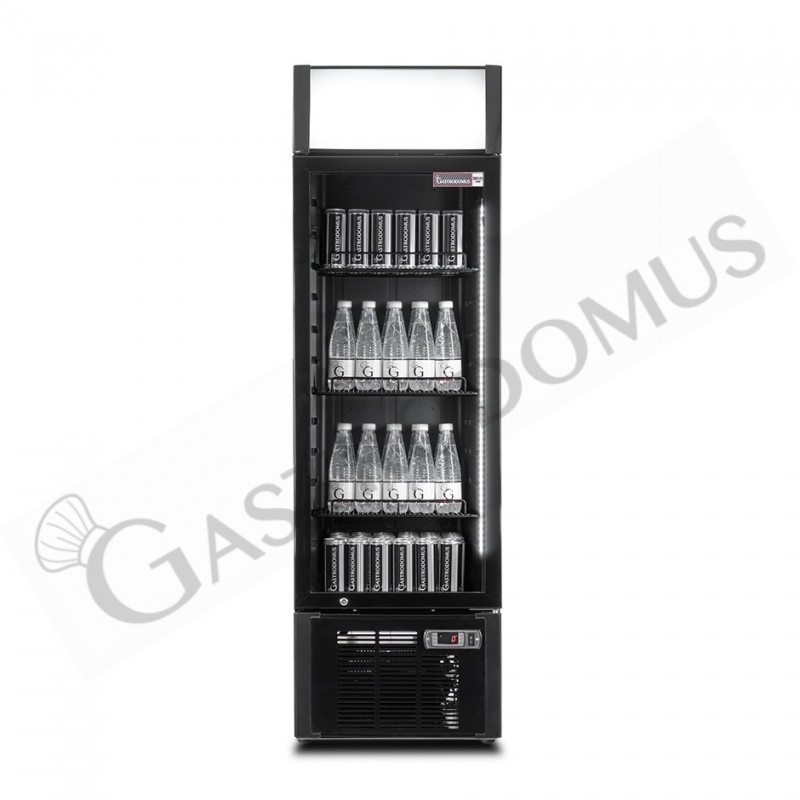 Frigo bebidas ventilado  1 puerta con luminoso  249 LT 2°C/+8°C color negro