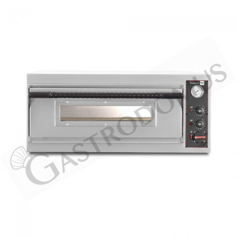 Horno eléctrico con 1 cámara control mecánico para 4 pizzas de 320 mm de diámetro