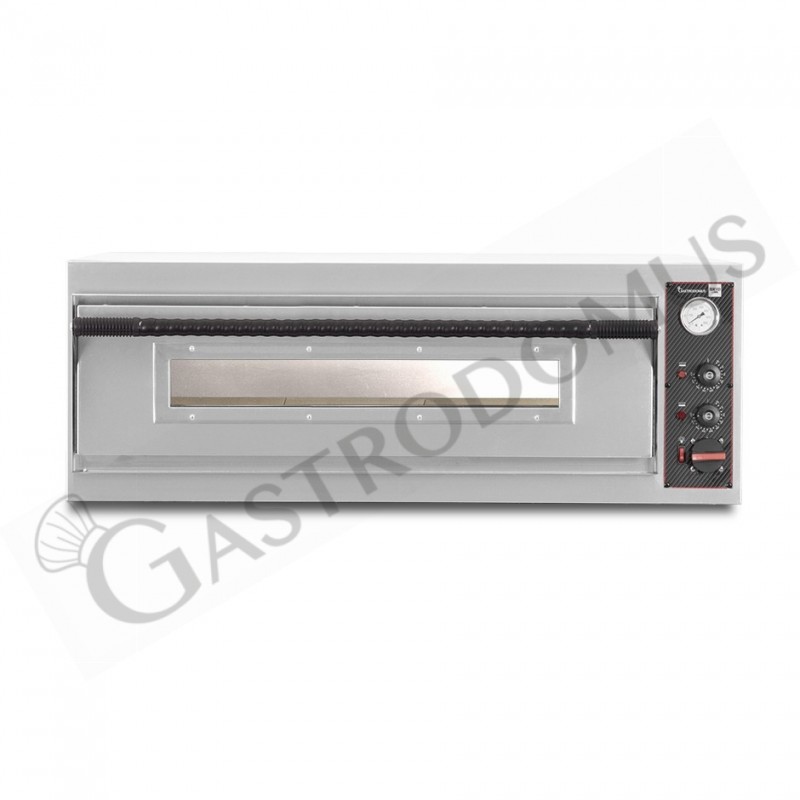 Horno eléctrico con 1 cámara control mecánico para 6 pizzas de 350 mm de diámetro