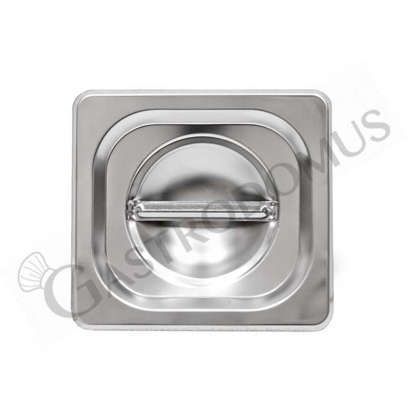 Tapa de acero inox GN1/6 L176mm x P 162 mm