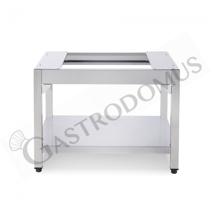 Soporte de acero inox con estante L 720 x P 585 x H 520 mm