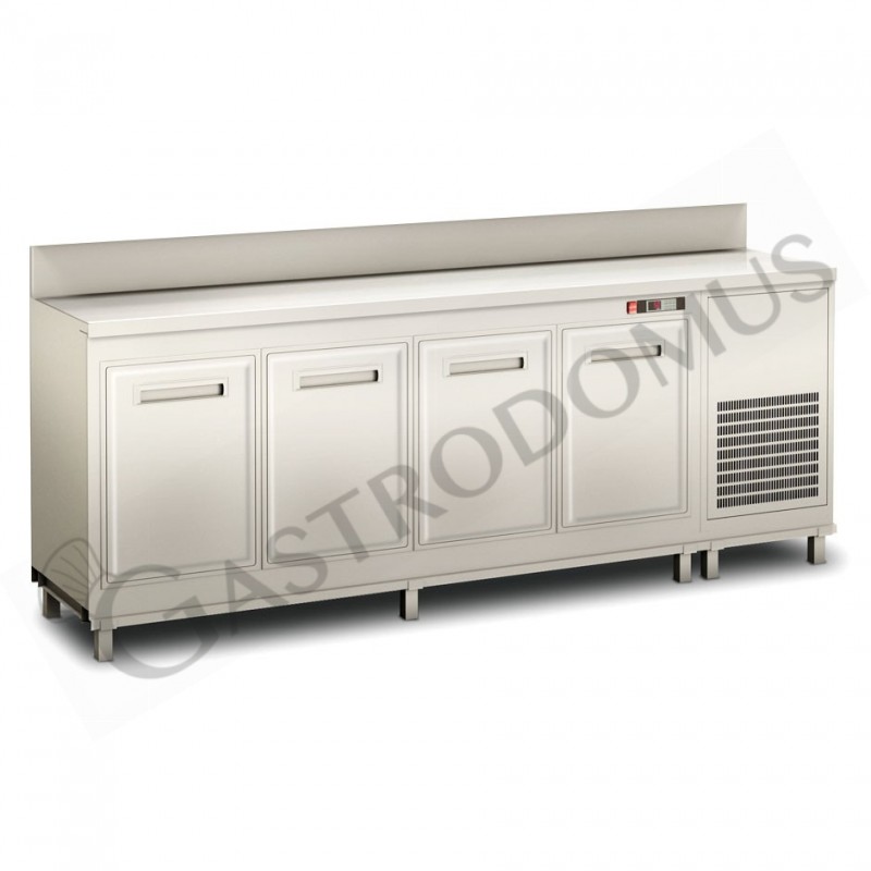 Frente mostrador bar refrigerado con motor incorporado y peto, temperatura +4°C/+8°C, L 2500 x P 560 x H 1119 mm