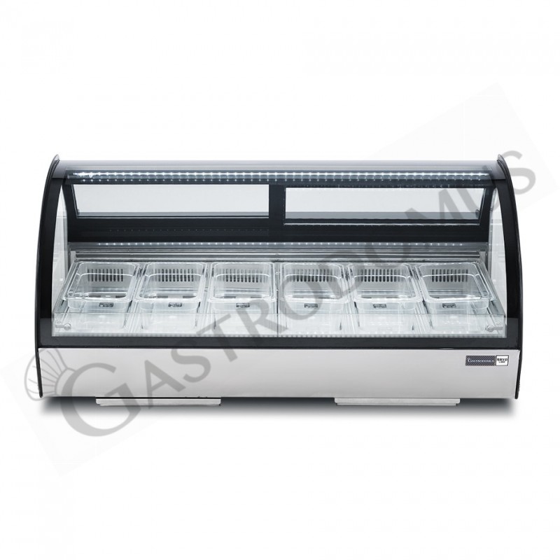 Vitrina sobre barra para helados -13°/-22°C - L 1170 mm x P 840 mm x H 560 mm