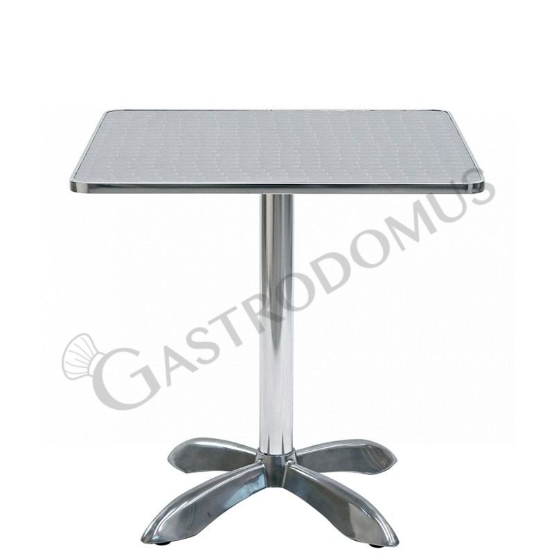 Mesa cuadrada de exterior de aluminio y acero L 800 mm