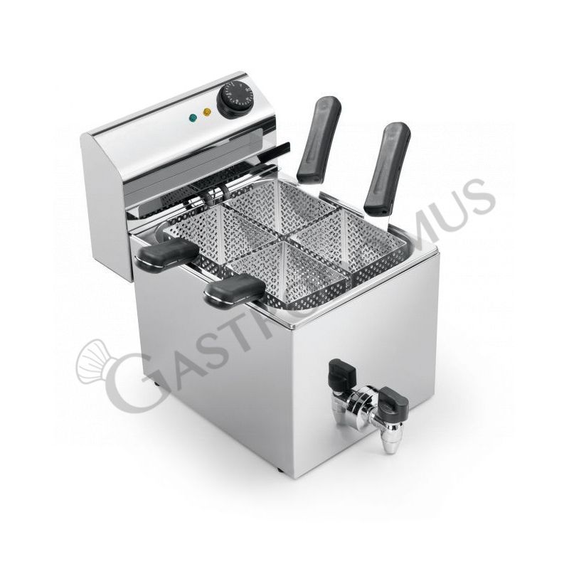 Cocedor de pasta eléctrico de sobremesa 1 cuba L 270 mm x P 420 mm x A 360 mm 6 LT 3000 W