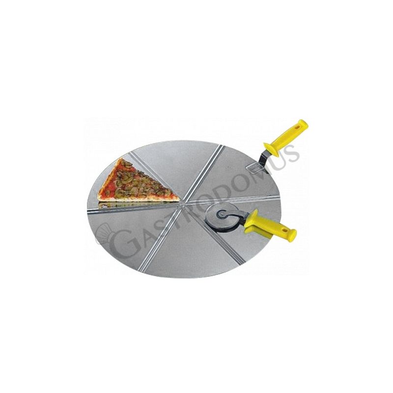 Pala para pizza de acero inoxidable de 500 mm de diámetro - 6
porciones