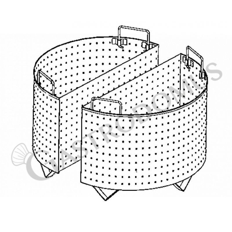 Escurridor de arroz de 2 piezas para olla de 150 litros - agujeros de 3 mm de diámetro