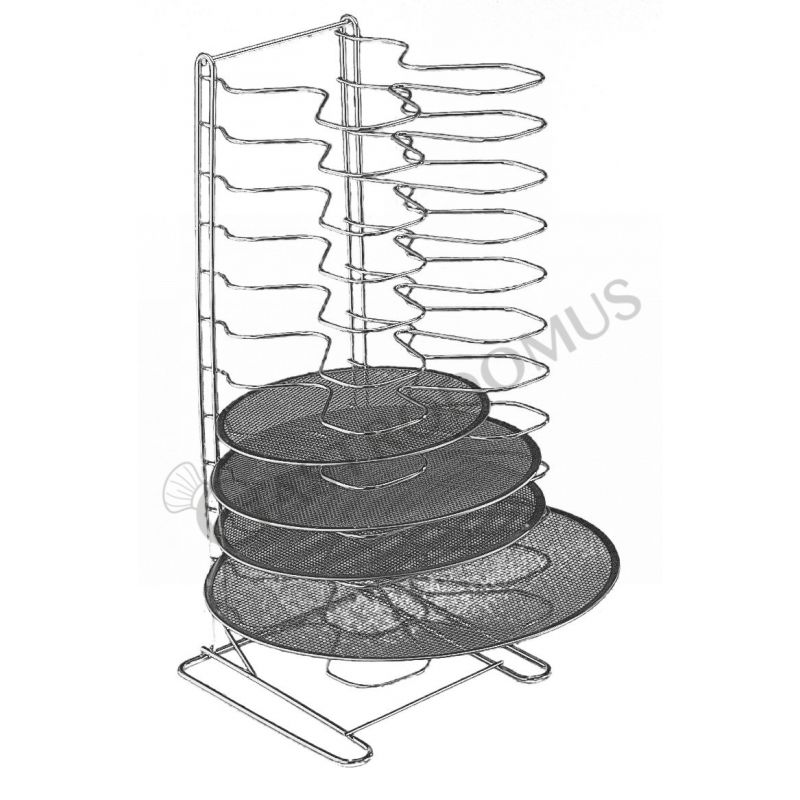 Soporte vertical rejillas de acero inoxidable para 18 bandejas, A 700 mm