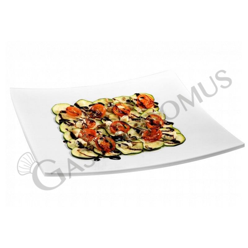 Plato cuadrado de melamina con dimensiones L 310 mm x P 310 mm x A 40 mm