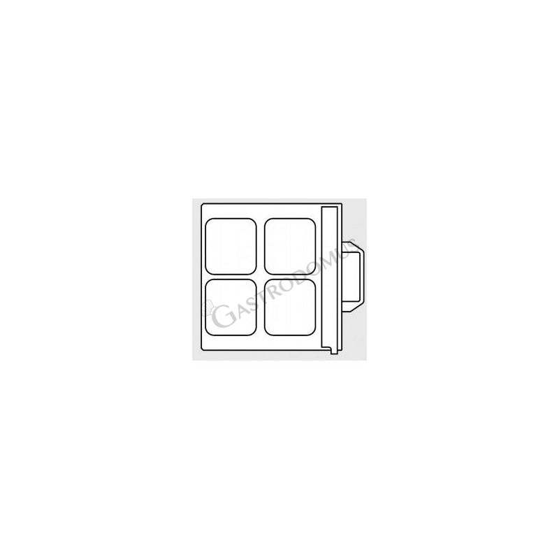 Molde para termoselladora 4 cavidades de dimensiones 180 mm x 135 mm