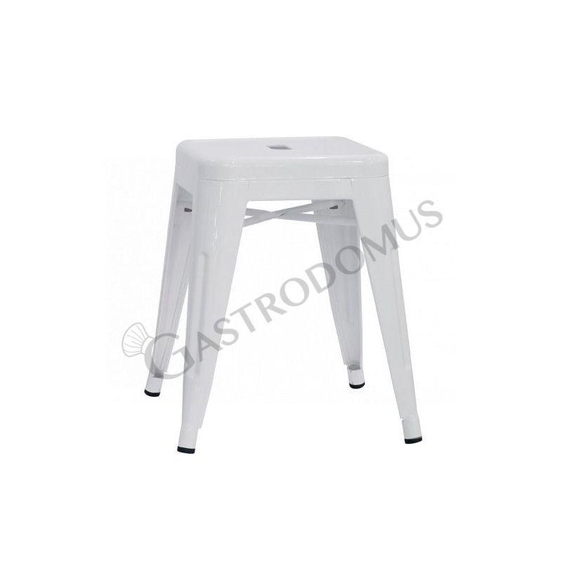 Taburete Metal con estructura y asiento de metal barnizado