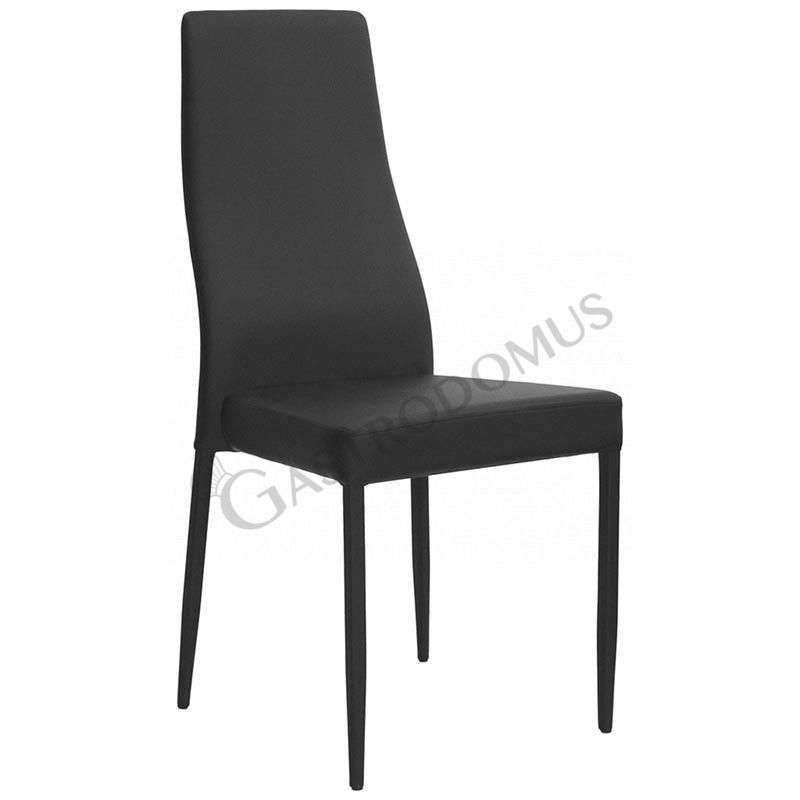 Silla Lounge con estructura de metal y revestimiento de eco piel. Dimensiones L 450 mm x P 390 mm x A 990 mm