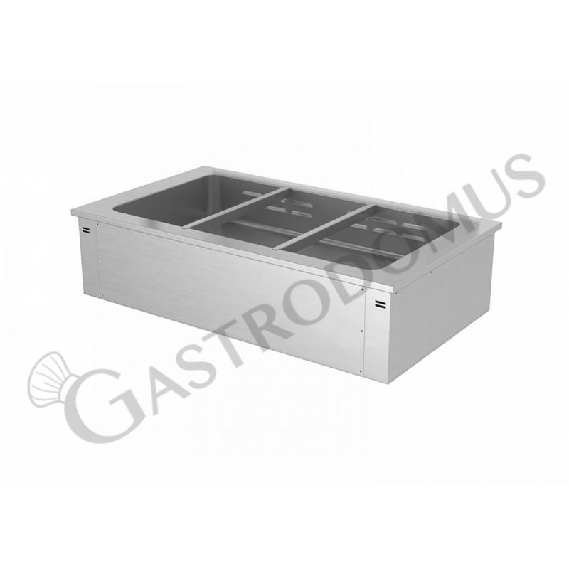 Cuba baño maría empotrable con calor seco ventilado, dimensiones L 1135 mm x P 640 mm x A 355 mm