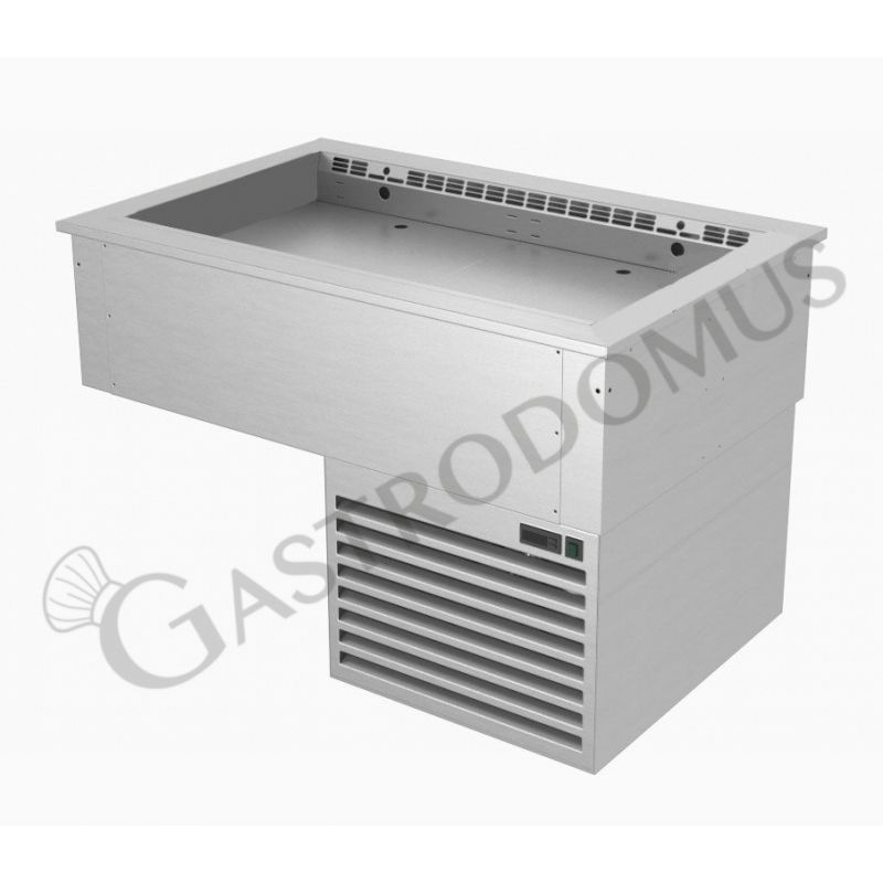 Bandeja refrigerada ventilada empotrable con cuba regulable - dimensiones L 810 x P 740 x A 745 mm