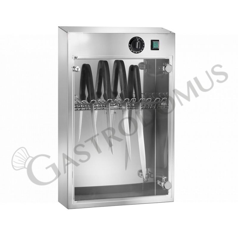 Esterilizador eléctrico de cuchillos para 10 cuchillos - L 430 mm x P 160 mm x A 640 mm 16 W