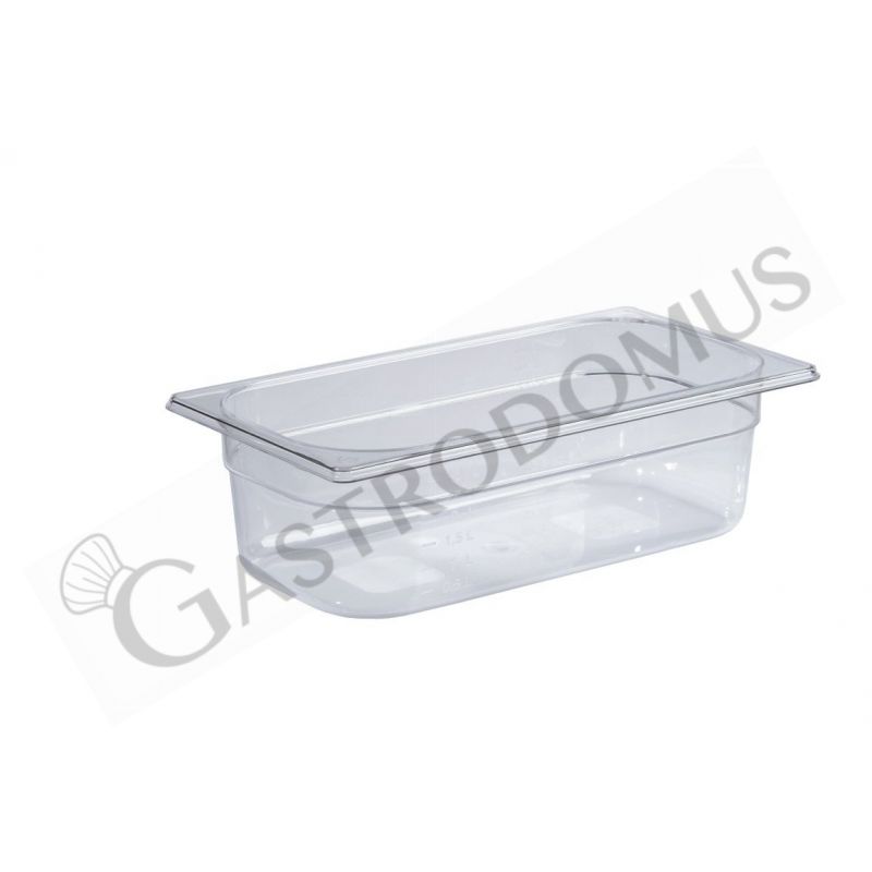 Cubeta de policarbonato GN 1/3 - 325 mm x 175 mm x H 150 mm - capacidad 5,8 litros