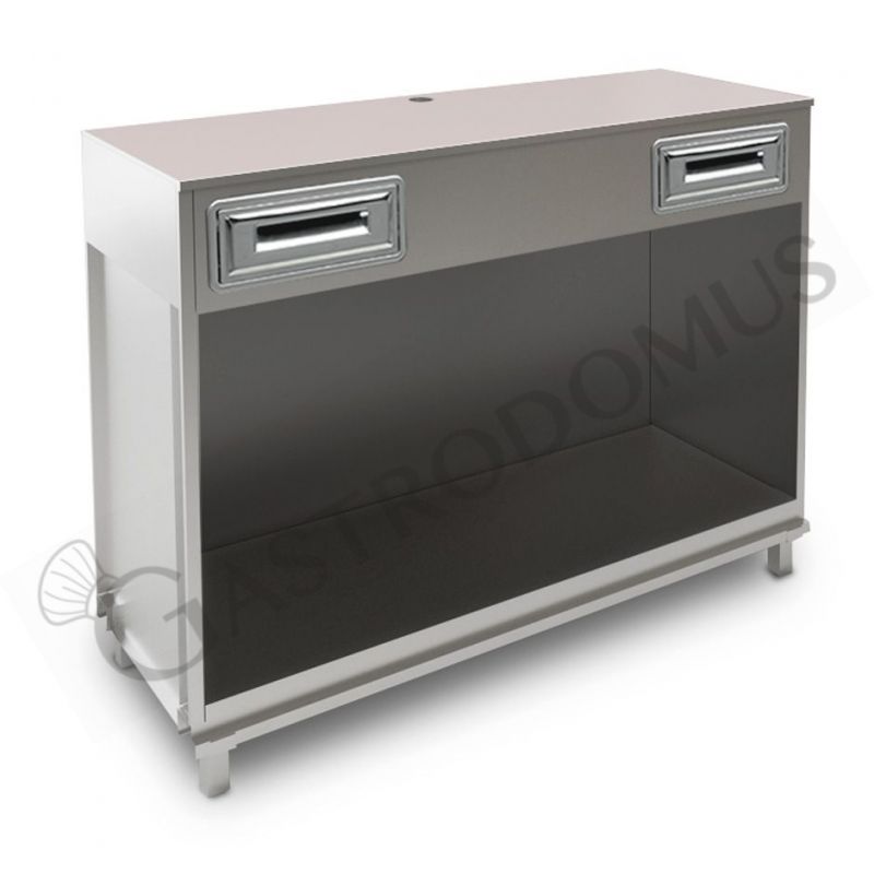 Mueble cafetero con encimera en bruto - L 1500 mm x P 550 mm x A 1130 mm