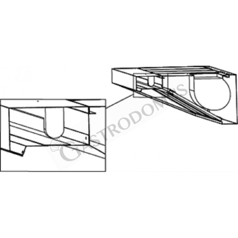 Luz empotrable LED 4 x 0,18 KW, longitud 4 x 600 mm