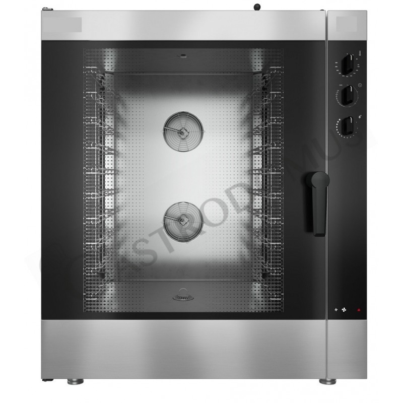 Horno eléctrico de convección, controles electromecánicos con humidificador, para 10 bandejas GN1/1 o 600x400 mm