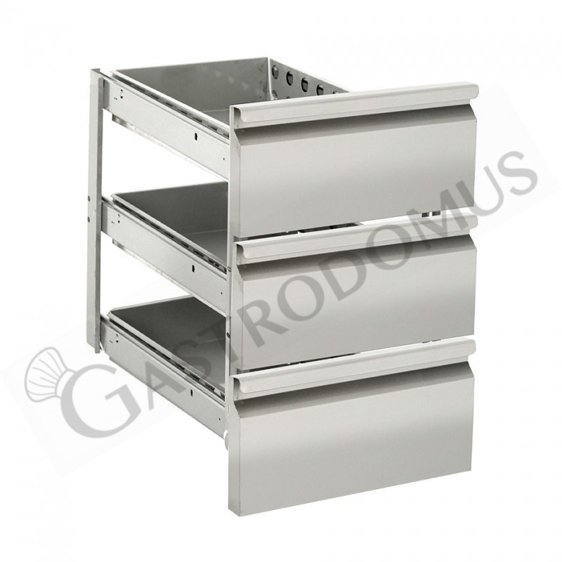 Set de 3 cajones para mesa refrigerada