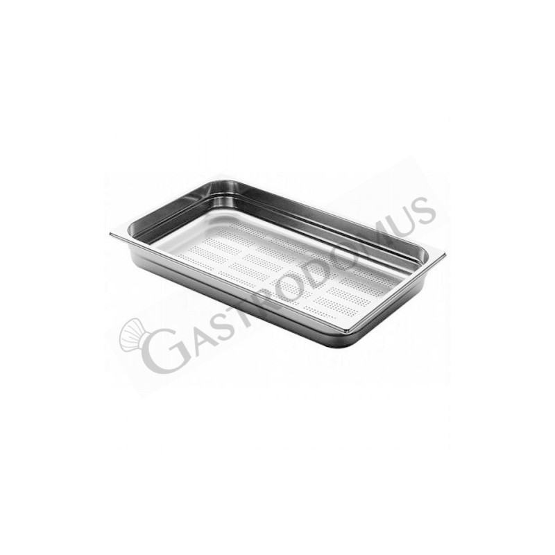 Bandeja perforada de acero inoxidable GN1/1 L 530 mm X P 325 mm X A 100 mm, 13,3 LT