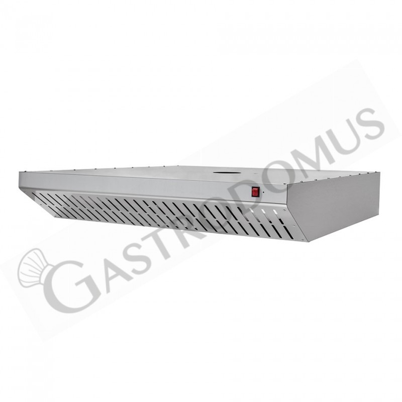 Campana extractora de acero inoxidable para horno pizza - L 1000 mm x P 1355 mm x A 120 mm